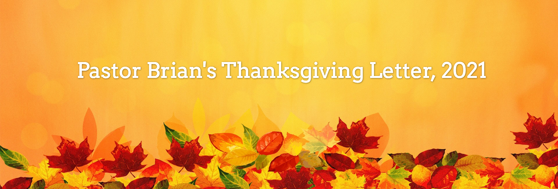 Happy Thanksgiving Blessings Church Website Banner